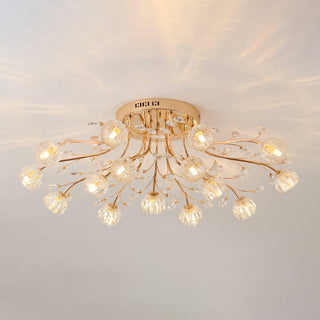 Aballs Postmoderne Luxe Fleur Cristal Plafonnier-Luire