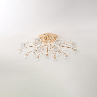 Aballs Postmoderne Luxe Fleur Cristal Plafonnier-Luire