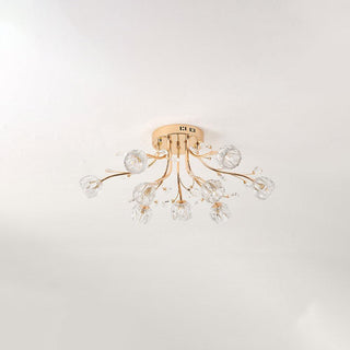 Aballs Postmoderne Luxe Fleur Cristal Plafonnier-Luire