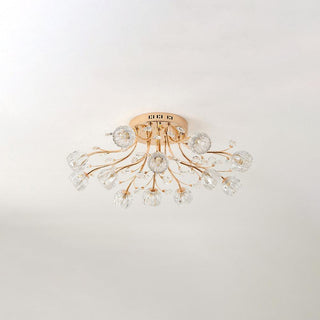 Aballs Postmoderne Luxe Fleur Cristal Plafonnier-Luire
