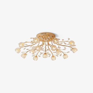 Aballs Postmoderne Luxe Fleur Cristal Plafonnier-Luire