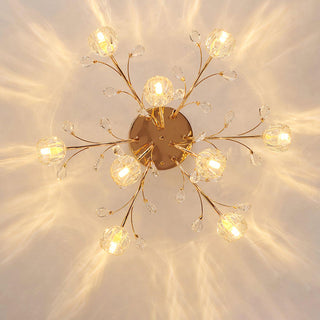 Aballs Postmoderne Luxe Fleur Cristal Plafonnier-Luire