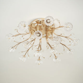 Aballs Postmoderne Luxe Fleur Cristal Plafonnier-Luire
