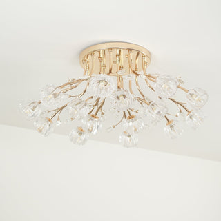Aballs Postmoderne Luxe Fleur Cristal Plafonnier-Luire