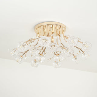 Aballs Postmoderne Luxe Fleur Cristal Plafonnier-Luire