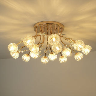 Aballs Postmoderne Luxe Fleur Cristal Plafonnier-Luire