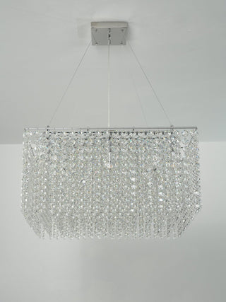 Crystal Frame Chandelier-Neutral Decor