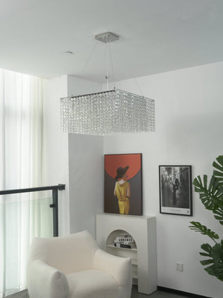 Crystal Frame Chandelier-Neutral Decor
