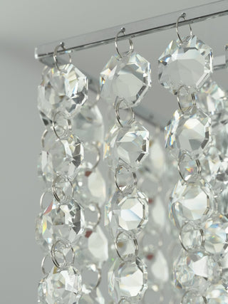 Crystal Frame Chandelier-Neutral Decor