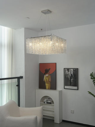 Crystal Frame Chandelier-Neutral Decor