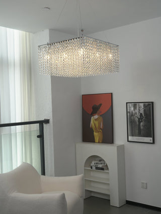 Crystal Frame Chandelier-Neutral Decor