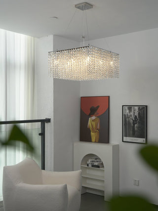 Crystal Frame Chandelier-Neutral Decor