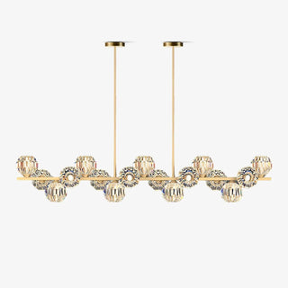 Vavynor Lustre Luxueux Boule Laiton Cristal Verre