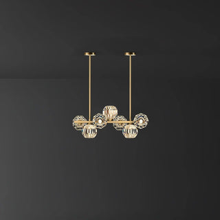 Vavynor Lustre Luxueux Boule Laiton Cristal Verre