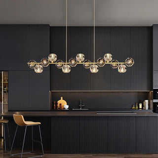 Vavynor Lustre Luxueux Boule Laiton Cristal Verre