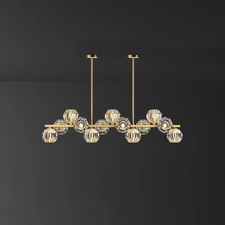 Vavynor Lustre Luxueux Boule Laiton Cristal Verre