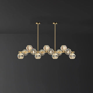 Crystal Glass Ball Chandelier-Neutral Decor