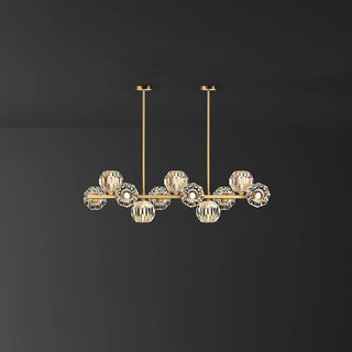 Vavynor Lustre Luxueux Boule Laiton Cristal Verre