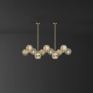 Crystal Glass Ball Chandelier-Neutral Decor