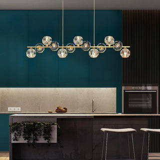Vavynor Lustre Luxueux Boule Laiton Cristal Verre