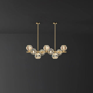 Vavynor Lustre Luxueux Boule Laiton Cristal Verre