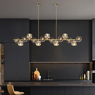 Vavynor Lustre Luxueux Boule Laiton Cristal Verre