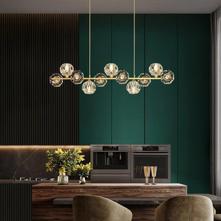 Vavynor Lustre Luxueux Boule Laiton Cristal Verre