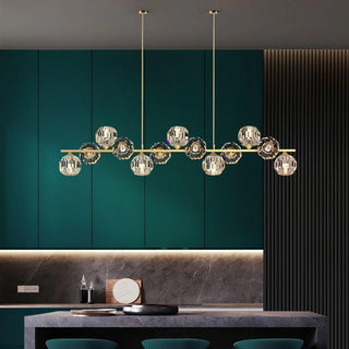 Vavynor Lustre Luxueux Boule Laiton Cristal Verre