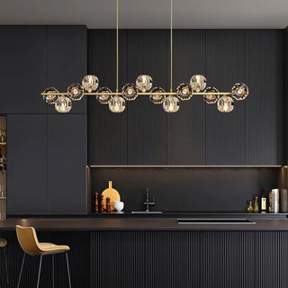 Vavynor Lustre Luxueux Boule Laiton Cristal Verre