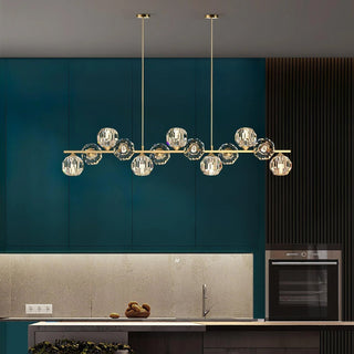 Vavynor Lustre Luxueux Boule Laiton Cristal Verre
