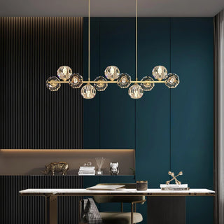 Vavynor Lustre Luxueux Boule Laiton Cristal Verre