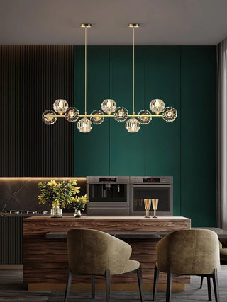 Vavynor Lustre Luxueux Boule Laiton Cristal Verre