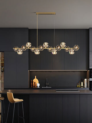 Crystal Glass Ball Chandelier-Neutral Decor