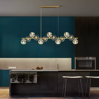Crystal Glass Ball Chandelier-Neutral Decor