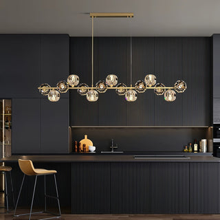 Crystal Glass Ball Chandelier-Neutral Decor