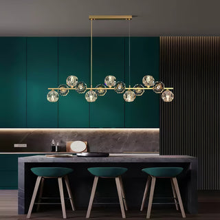 Crystal Glass Ball Chandelier-Neutral Decor