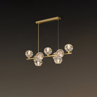 Crystal Glass Ball Chandelier-Neutral Decor
