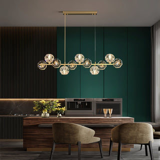 Crystal Glass Ball Chandelier-Neutral Decor