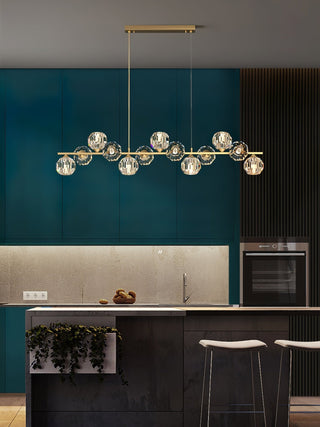 Crystal Glass Ball Chandelier-Neutral Decor