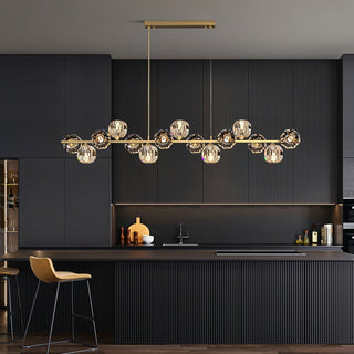 Crystal Glass Ball Chandelier-Neutral Decor