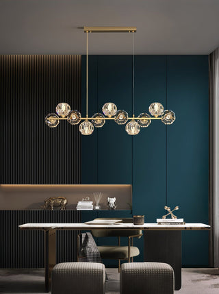 Crystal Glass Ball Chandelier-Neutral Decor