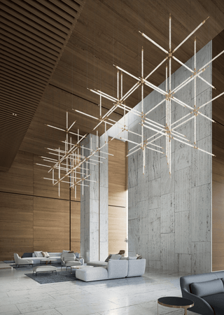 Crystal Grid Customize Chandelier-Neutral Decor