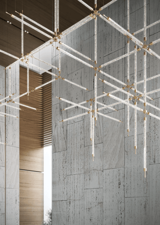 Crystal Grid Customize Chandelier-Neutral Decor