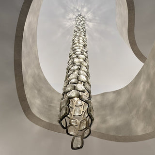 Crystal Mosaic Chandelier-Neutral Decor
