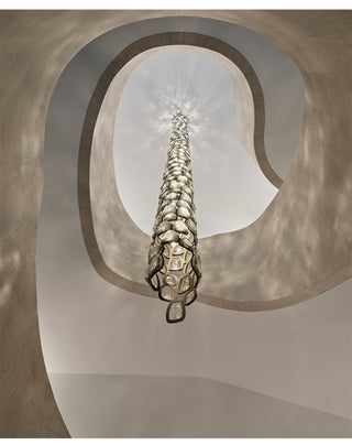 Crystal Mosaic Chandelier-Neutral Decor