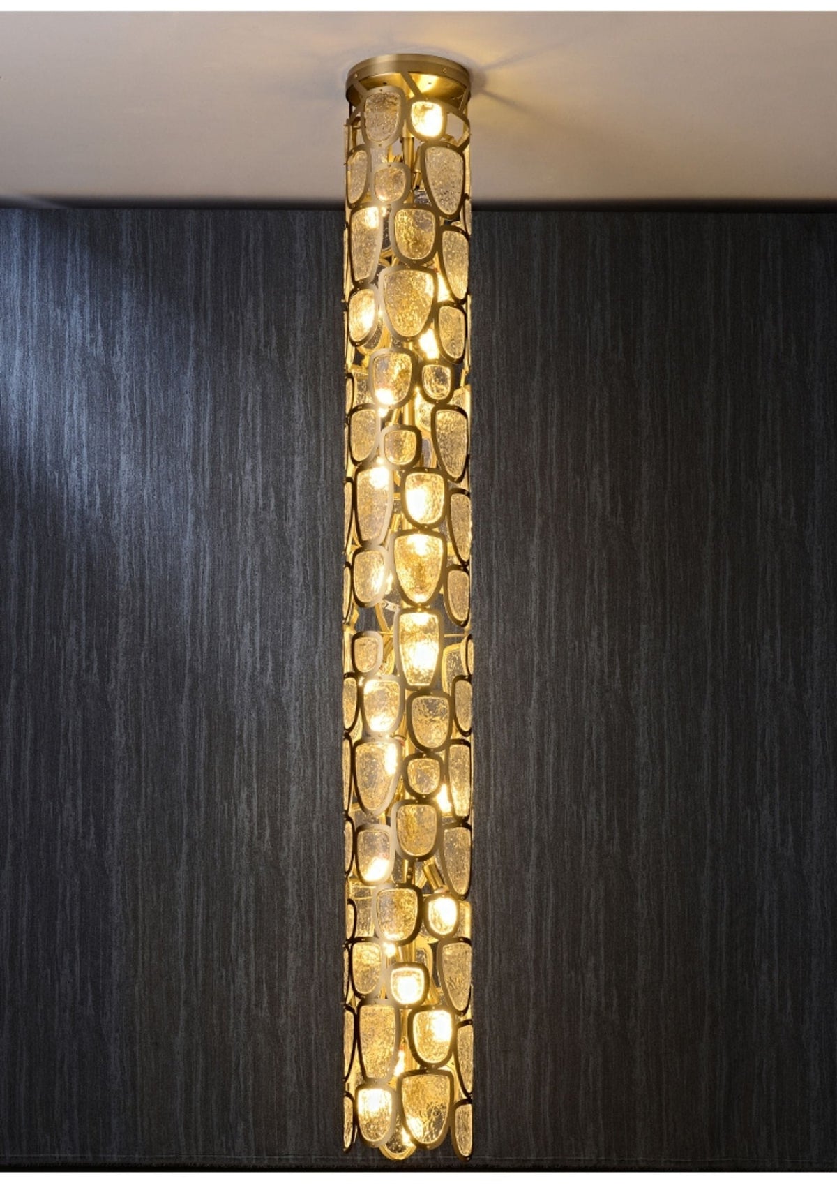 Crystal Mosaic Chandelier-Neutral Decor