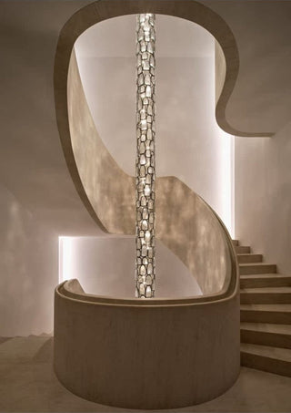 Crystal Mosaic Chandelier-Neutral Decor