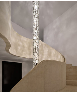Crystal Mosaic Chandelier-Neutral Decor