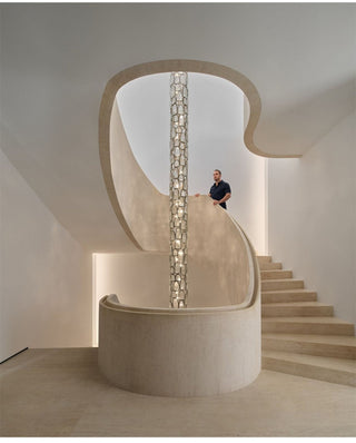 Crystal Mosaic Chandelier-Neutral Decor