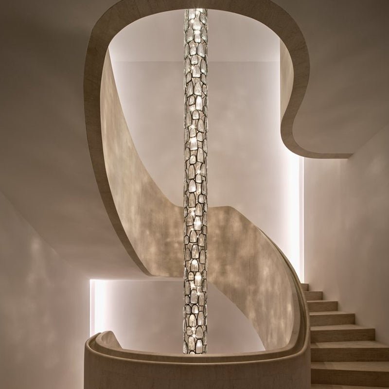 Crystal Mosaic Chandelier-Neutral Decor
